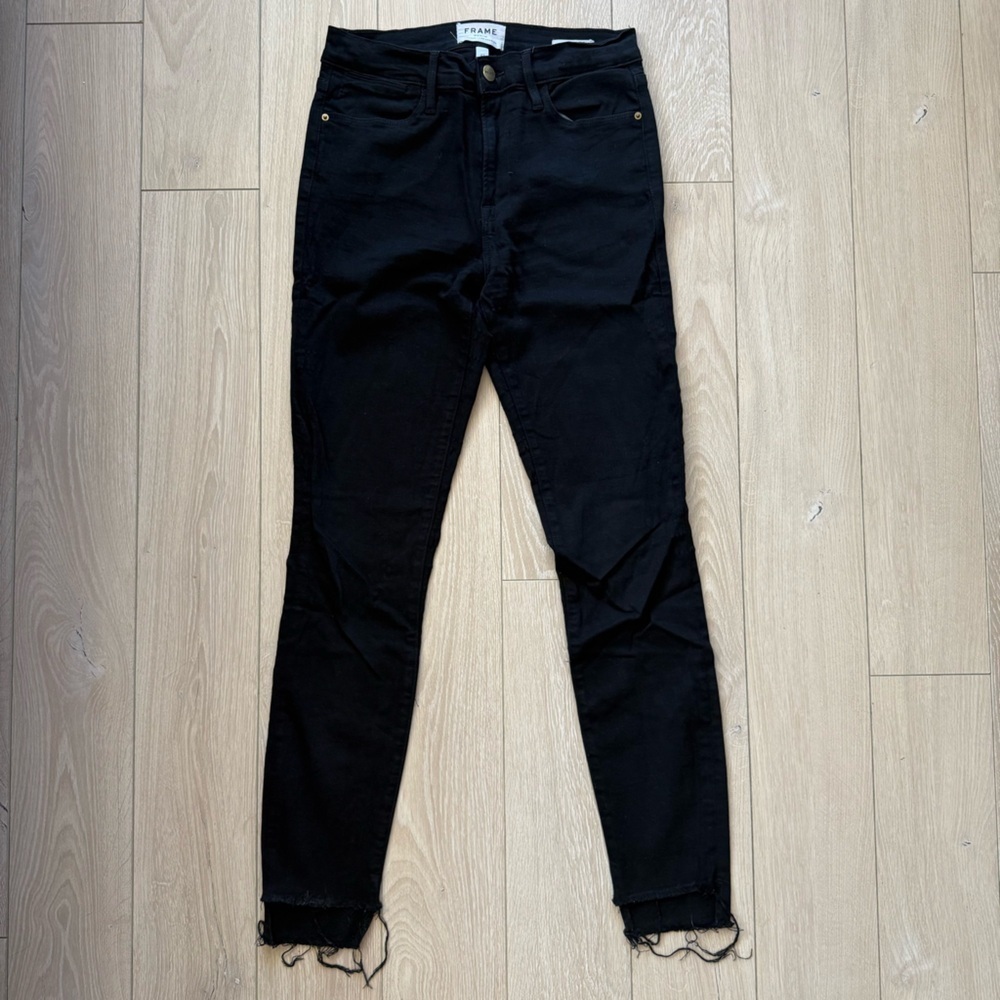 Frame Denim Le High Skinny Jeans in Film Noir Women’s Size 27